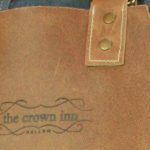 The Crown Inn Tan Bib Apron Embossing