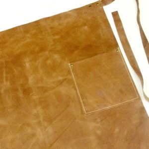 Long leather waist apron flat shot
